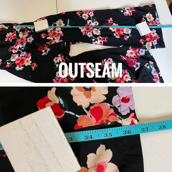 NWT Lulu's Pretty Petals Black Floral Print Culotte Jumpsuit - Picture 15 of 16